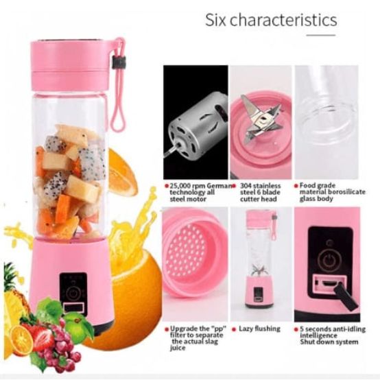 YE-02 Blender 380ml Portable USB Rechargeable Juicer Mini Juice Extractor Household Juice