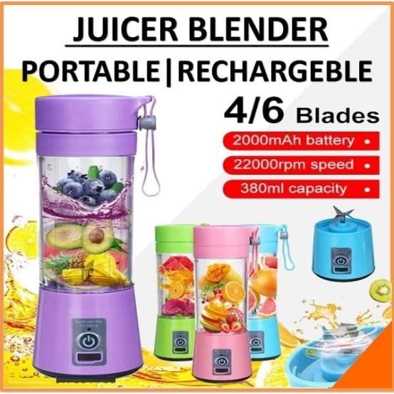 YE-02 Blender 380ml Portable USB Rechargeable Juicer Mini Juice Extractor Household Juice