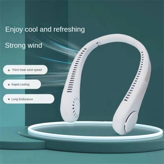Mini Portable Neck Fan – Hands-Free Cooling, USB Rechargeable