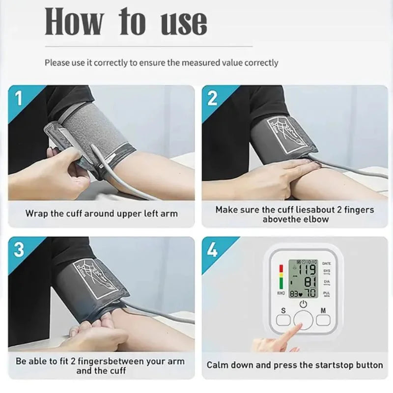 Automatic BP Machine with Large LCD Display, Memory Storage & Voice Function