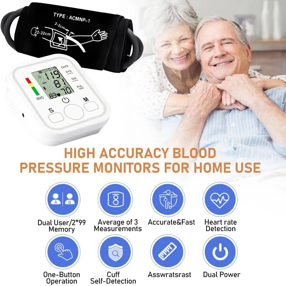 Automatic BP Machine with Large LCD Display, Memory Storage & Voice Function